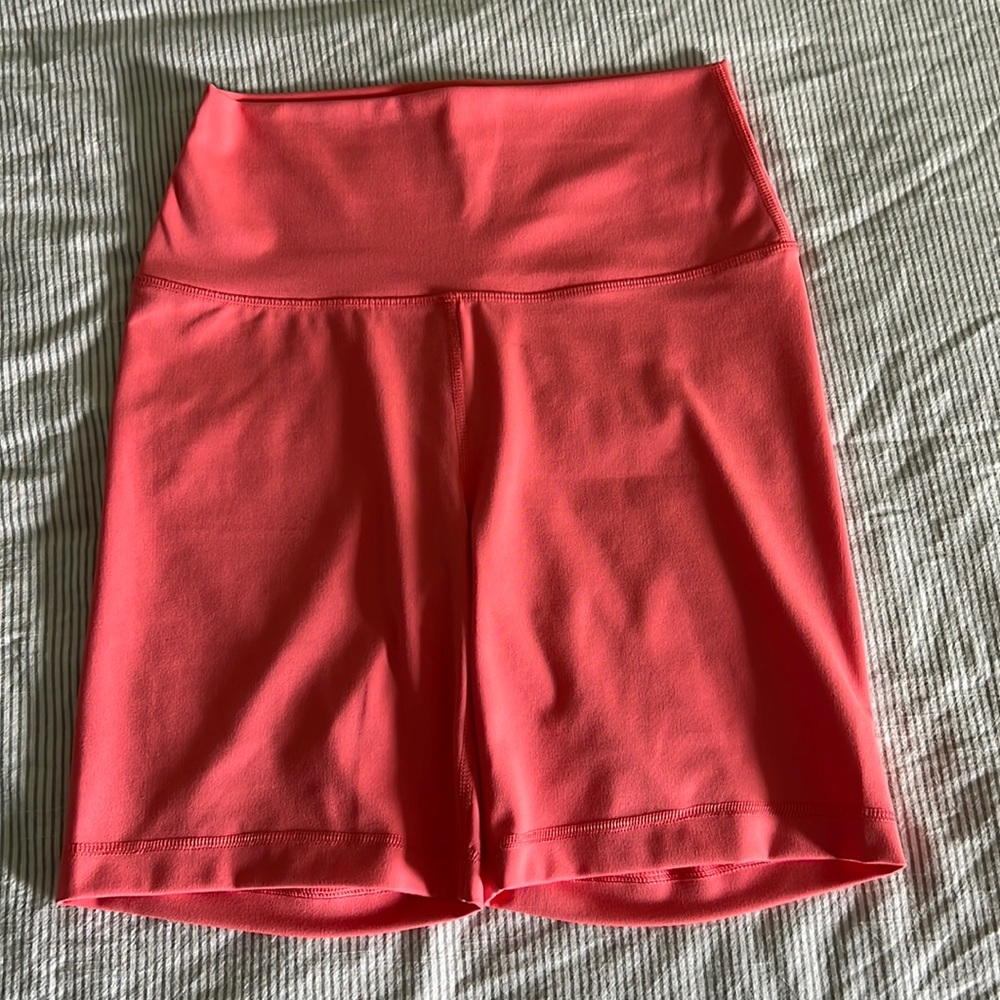 Yogalicious salmon pink bike shorts. Size medium. Worn only a handful of times.